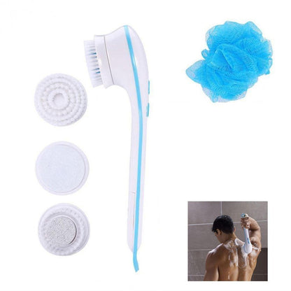 Electric Shower Brush 5-In-1 Spin Spa | Full Body Cleansing & Exfoliating Brush With Massage Heads For Smooth, Glowing Skin